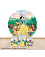 Pre Designed Round Backdrop Kits with Counter for Birthday Parties & Event