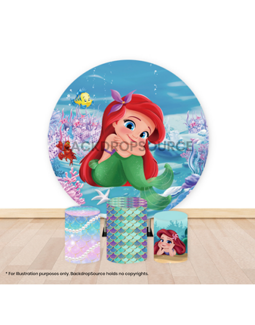 Pre Designed Round Backdrop Kits with Counter for Birthday Parties & Event