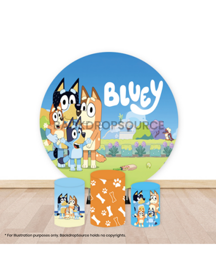 Pre Designed Round Backdrop Kits with Counter for Birthday Parties & Event