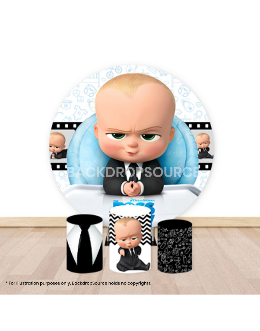 Pre Designed Round Backdrop Kits with Counter for Birthday Parties & Event