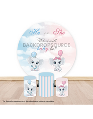 Pre Designed Round Backdrop Kits with Counter for Birthday Parties & Event