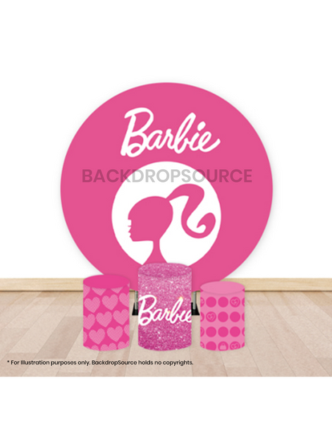 Pre Designed Round Backdrop Kits with Counter for Birthday Parties & Event