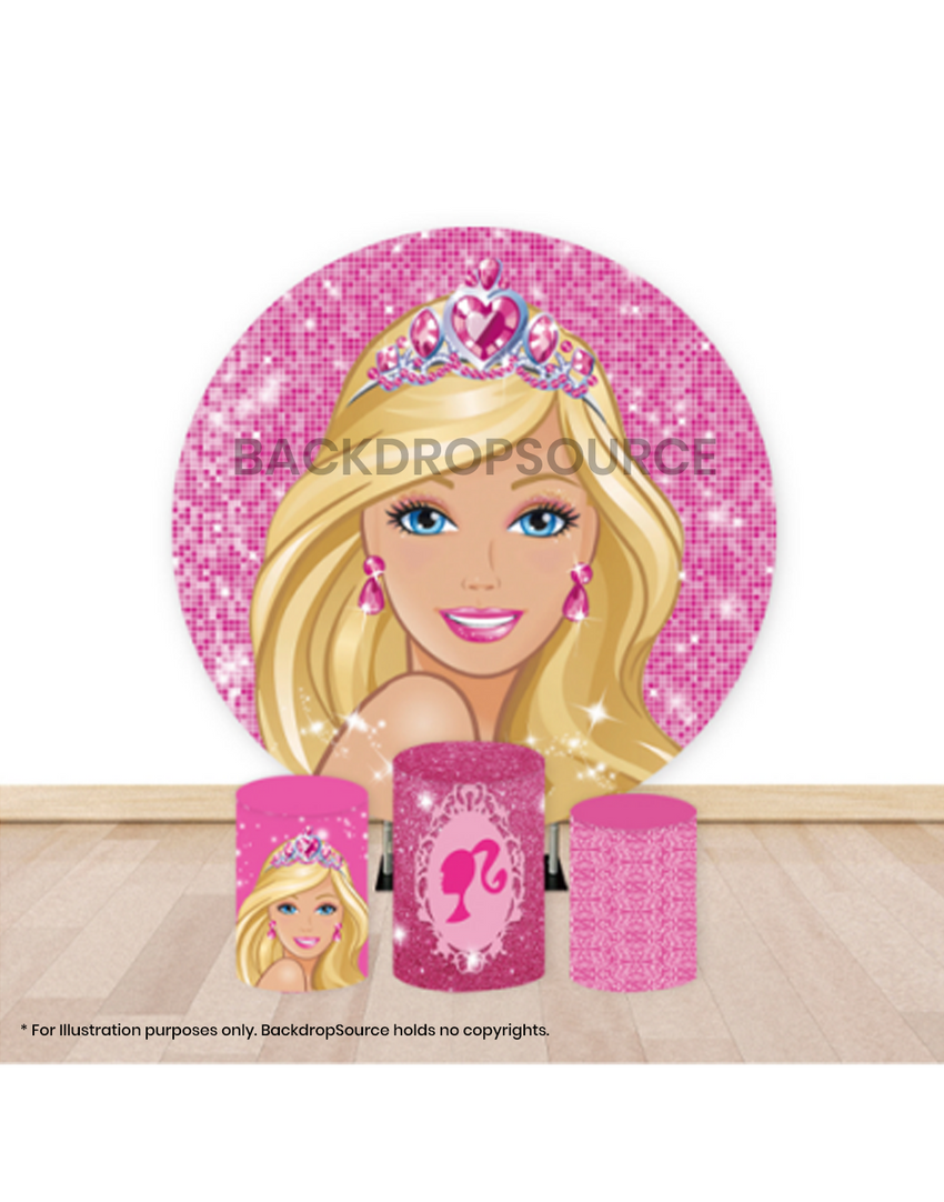 Pre Designed Round Backdrop Kits with Counter for Birthday Parties & Event