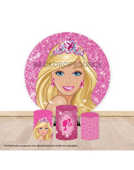 Pre Designed Round Backdrop Kits with Counter for Birthday Parties & Event