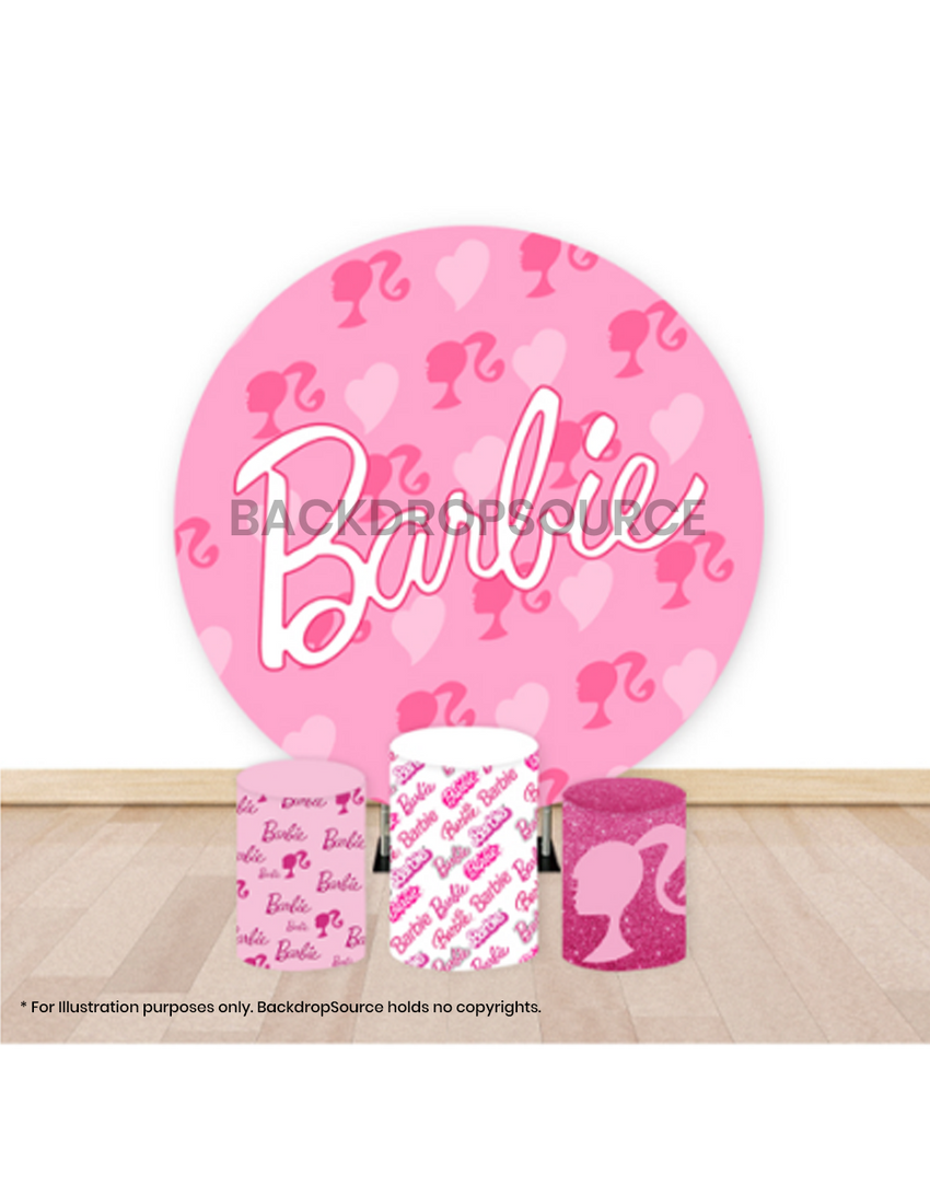 Pre Designed Round Backdrop Kits with Counter for Birthday Parties & Event