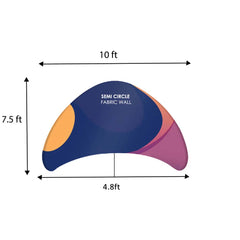 Semi-Circle Meeting Pod Fabric Display