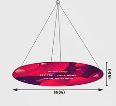 Sky Tube Ellipse Hanging Banner - Face Down