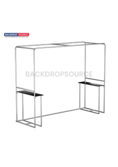 Square Arch Trade Show Booth with Built-In Shelf