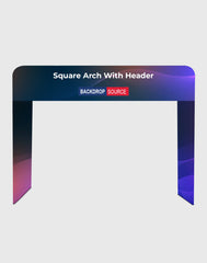 Square Fabric Arch Entrance with Top Header