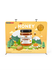 Premium Straight Fabric Wall with LED Spotlights