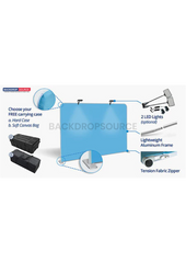 Premium Straight Fabric Wall with LED Spotlights