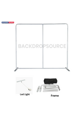 Premium Straight Fabric Wall with LED Spotlights