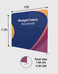 Ultimate 10x10 Booth Kit with Backwall, Side Walls, Counter, and Lights - Backdropsource