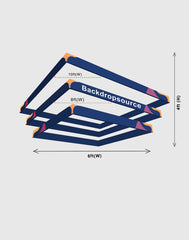 Tiered Square Hanging Banner - Backdropsource