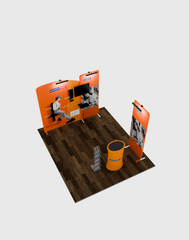 10ft Wide Premium Modular Exhibition Booth Kit with TV Display