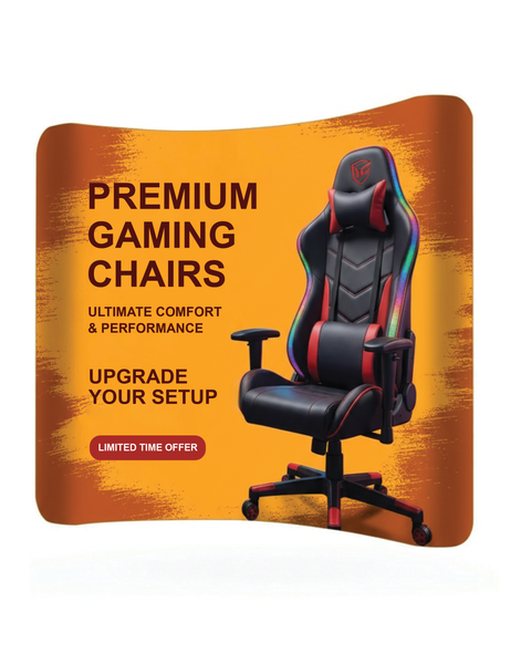 Portable Curved Tension Fabric Backdrop Wall