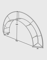 3D Triangular Prism Tension Fabric Arch