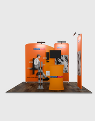 10ft Wide Premium Modular Exhibition Booth Kit with TV Display