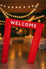 3D Slanted Arch Display Wall