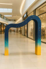 3D Curved Wave Arch Backdrop