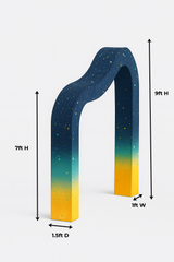 3D Curved Wave Arch Backdrop