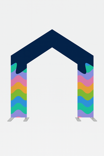 Peaked Arch Fabric Display for Events