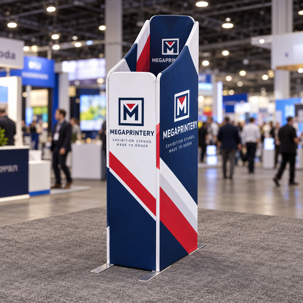 6.5x6.5ft Magnetic Modular Fabric Displays-D, primary tower view; photorealistic product visualization