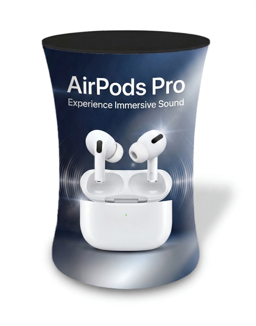 Oval Fabric Podium Counter