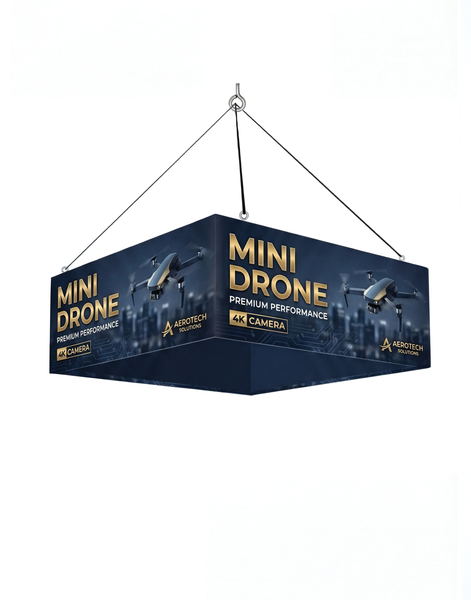 Square Hanging Fabric Banner